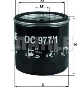 Масляный фильтр KNECHT/MAHLE OC 977/1